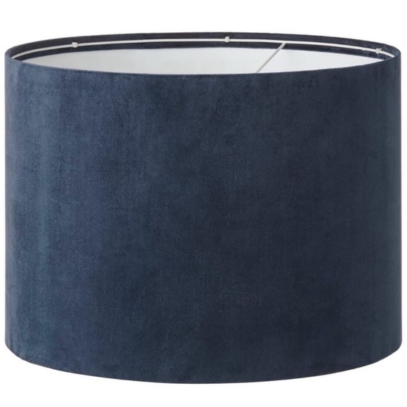 IKEA MOLNSKIKT Lamp Shade, Dark Blue Velvet, 17" (805.423.67) NEW - Picture 1 of 4